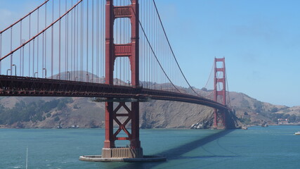 Fototapeta premium The golden gate bridge view which is located in San Francisco of the America