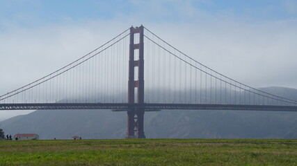 Obraz premium The golden gate bridge view which is located in San Francisco of the America