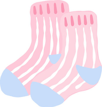 cute fall winter knitting socks holiday outfits fashion vector illustration