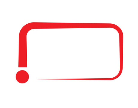 text with exclamation mark on white background