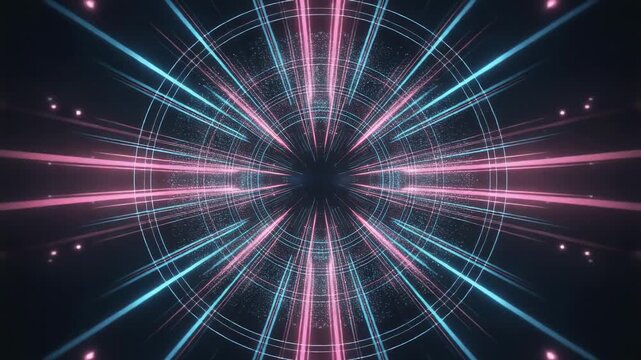 Firefly lights vibrant glowing beams swirling in dynamic colorful abstract background