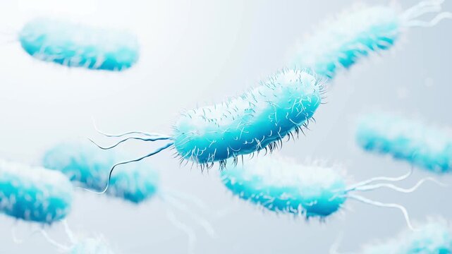 Microscopic Biomedical Bacteria Structure Scientific Background UHD Loop
