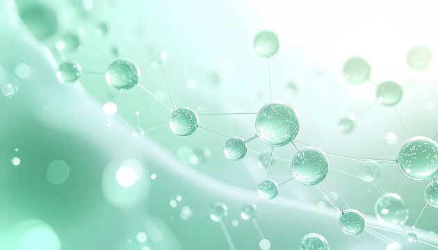 Premium Microbiome Network Background with Clean Wellness Concept

