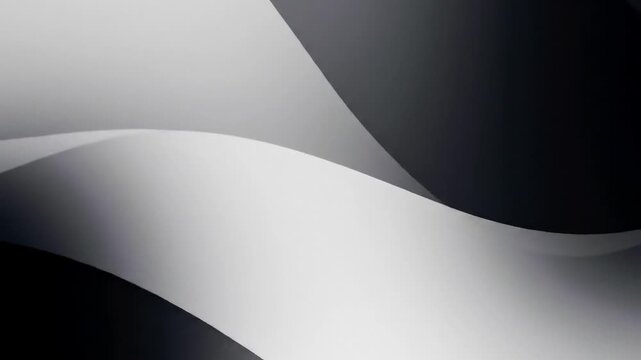 Abstract Flowing Grayscale Waves Background Loop.