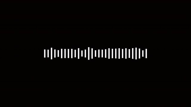 Technology digital signal Audio spectrum. Sound waves meter.  audio waveform, Sound wave isolated sound wave visualization, waveform loop, Digital voice visualization and digital audio .