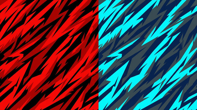 Split screen geometric tiger stripe pattern background