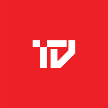 TV typography channel app logo design