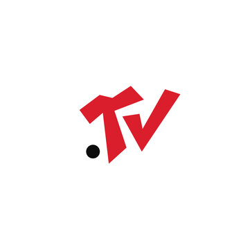 TV typography channel app logo design