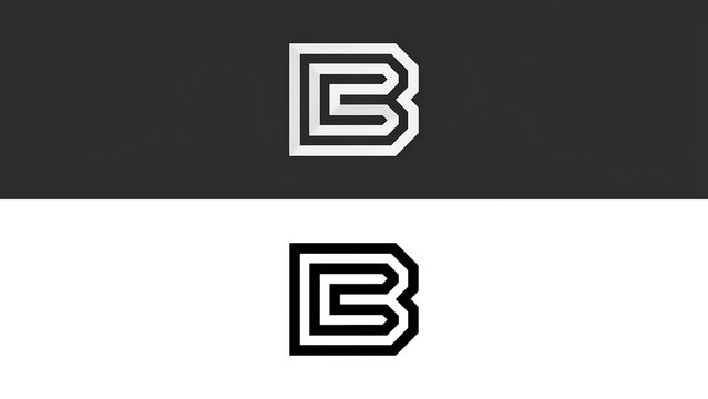 Minimalist letter b monogram logo design graphic with monogram, typography