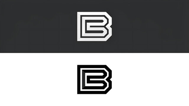 Modern letter b logo monogram graphic concept with monogram, typography