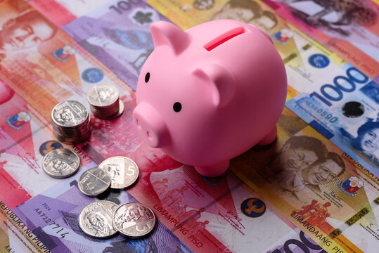 A piggy bank as a concept for storing, accumulating, and saving financial resources. A piggy bank