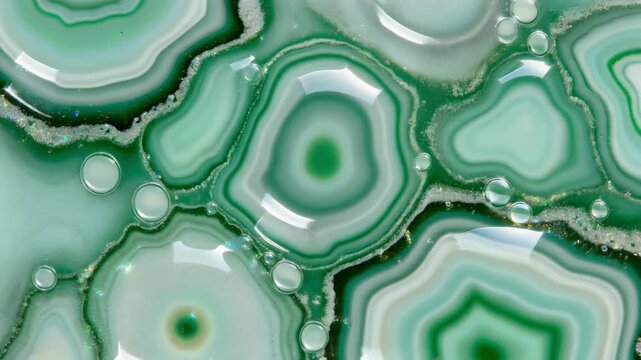 Mesmerizing video showcasing the soothing flow of green onyx with elegant natural stone textures