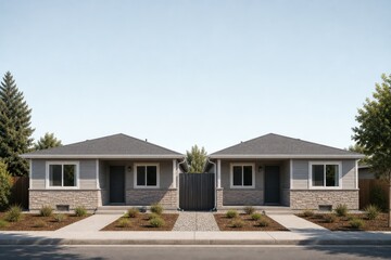 Fototapeta premium Wildfire Home Hardening Hardened Duplex Exterior