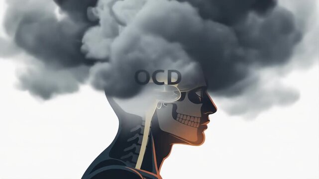 Firefly illuminating the complexities of the mind with dark clouds symbolizing OCD and mental health struggles