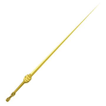Gold wooden sword vector illustration
