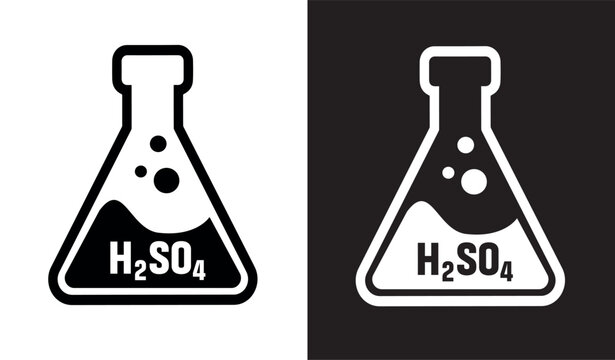 h2so4 icon on white background