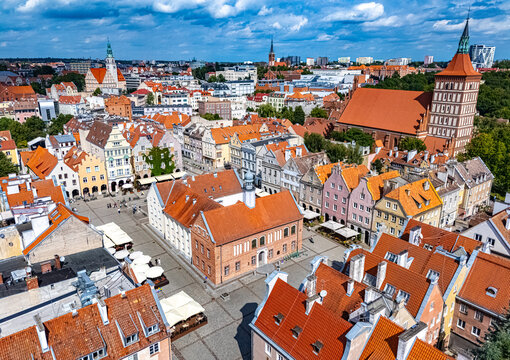 View of Olsztyn in Warmian Masurian Voivodeship, Poland