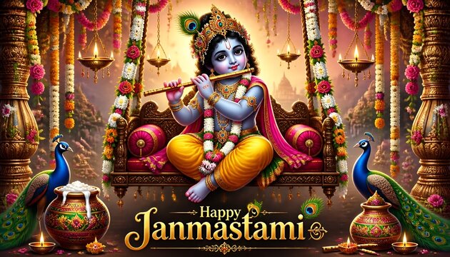 Krishna janmastami background