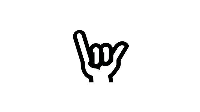 Outline shaka hand gesture icon, hang loose sign. Surfing, good vibes, positive communication symbol, vector illustration.