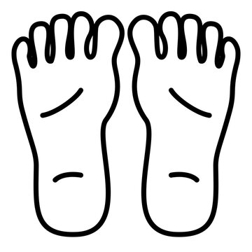 Feets Soles Foot Outline Graphic
