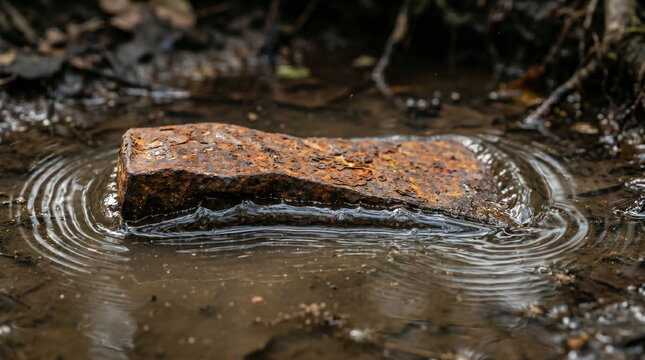 The prophet Elisha miraculously making a heavy iron ax head float to the surface of the muddy Jordan River