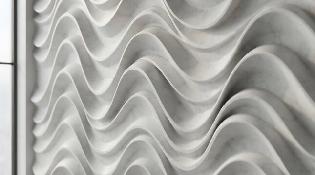 Abstract wavy surface texture with smooth curves and soft lighting