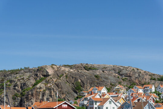 Fj&auml;llbacka coastal village houses at Vetteberget mountain