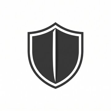 Protection shield vector icon isolated on white background, security guard safety and defense symbol.