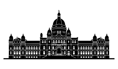 Obraz premium Legislative Assembly of British Columbia Silhouette Vector