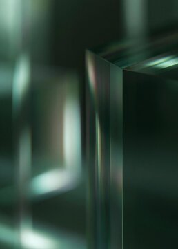 Close-up of a glass window with a dark background. the window appears to be made of glass and has a rectangular shape with a smooth surface.
