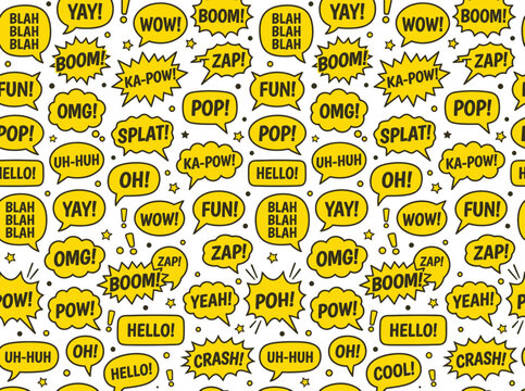Comic Book Speech Bubbles Pattern