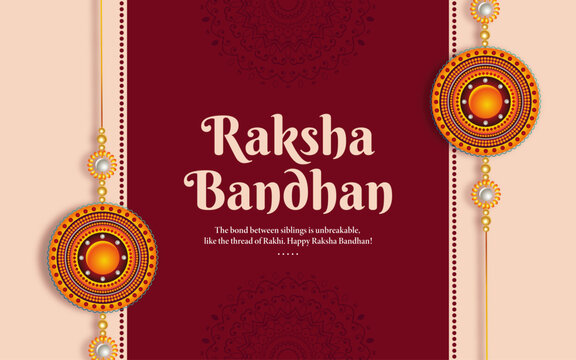 Rakhi thread vector illustration Decorative featuring traditional indian floral patterns and golden accents for the religious festival of raksha bandhan