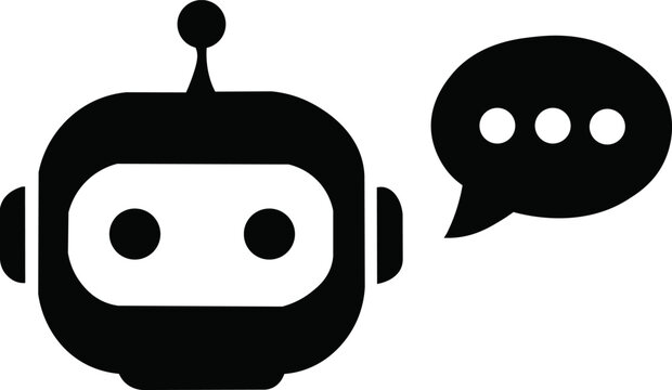 AI chatbot virtual assistant customer support robot message vector icon