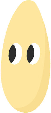 Cute Pine Nut Character Illustration 귀여운 잣 견과류 캐릭터 일러스트