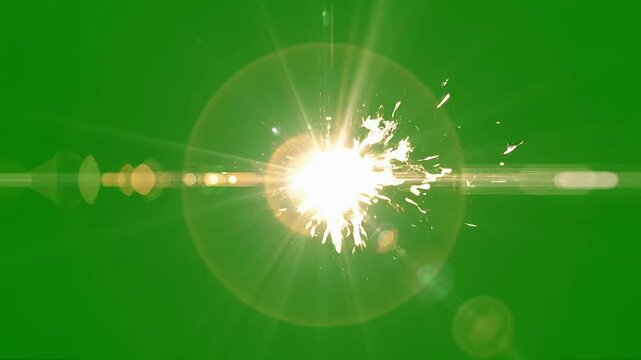 Dynamic Spark Explosion Video Footage with Glowing Light Burst Effects - 4K UHD Motion Clip