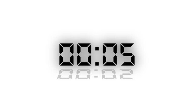 Countdown Digital Clock Animation 10 to 0 second Countdown digital clock timer icon.Animation of glowing 30 to 0 second countdown timer. Motion graphics of count down concept