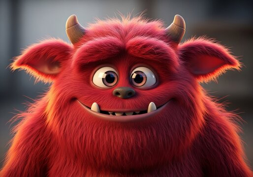 Crimson fluff, gentle gaze, soft focus.