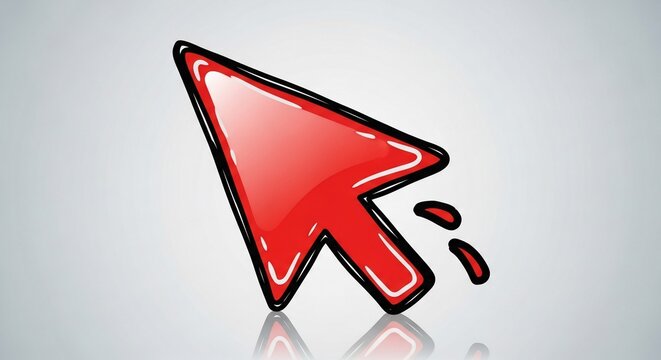 Crimson Click: A digital brushstroke, sharp and bold.