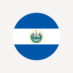 Fototapeta premium El Salvador flag emblem circle vector
