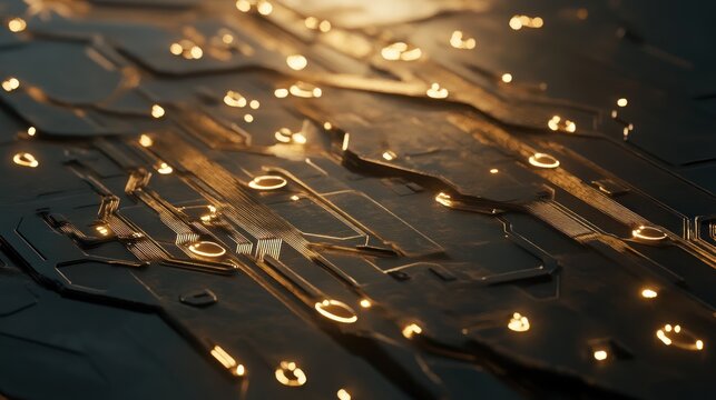 Illuminated circuit boards with glowing electronic components