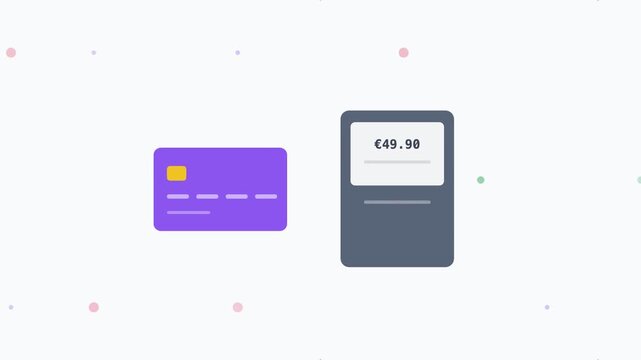 Slate Payment Success Card Transaction Flat Design Loop