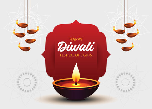 Happy Diwali Festival of Lights Illustration