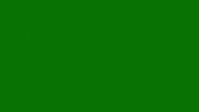 Circle fireworks burst animation, cartoon firework animation, glowing ellipse blast with shiny pop-up explosion effect, line explotion on 4K green screen background