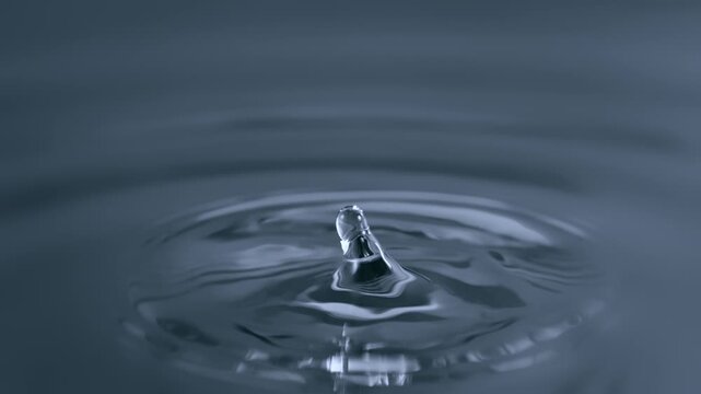 Super Slow Motion Shot of Round Ripples on the Water Surface at 1000 fps