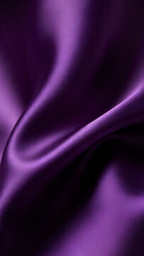 Abstract violet purple flowing silk background with grainy fabric texture waves vertical composition perfect for premium mobile device luxury wallpapers.