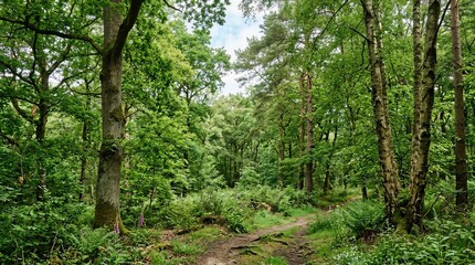 Fototapeta premium Lush woodland path