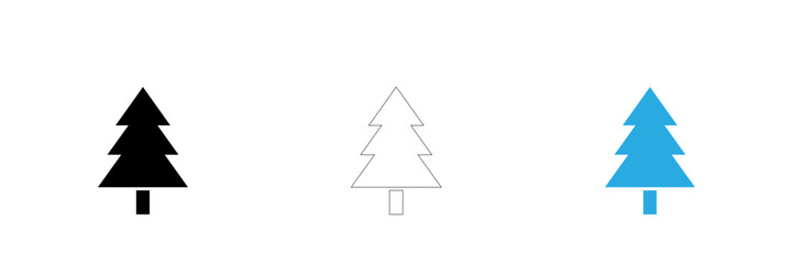 Obraz premium Simple stylized trees icon with transformation effect