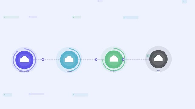 Indigo Data Migration Transfer Services Flat Design Loop