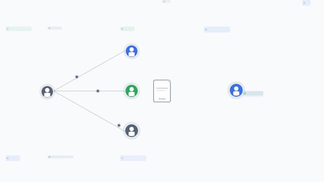 Slate File Share Users Collaboration Flat Design Loop