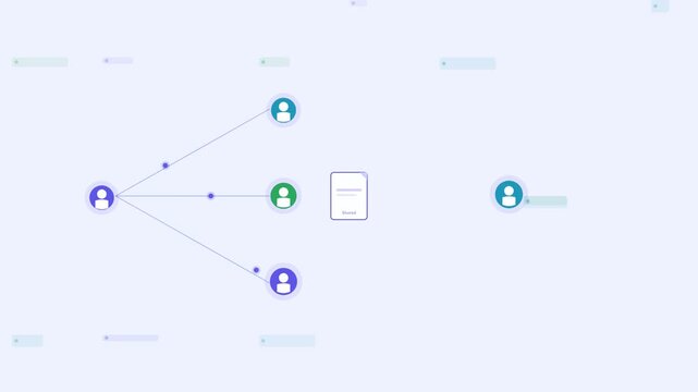 Indigo File Share Users Collaboration Flat Design Loop